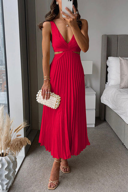 Lisana | Robe Maxi Plissée