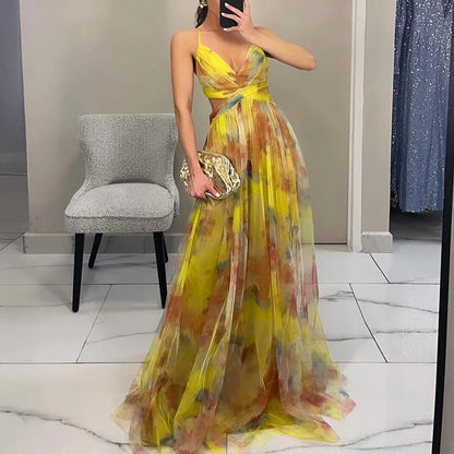 Lisora | Maxi-robe Chiffon Florale