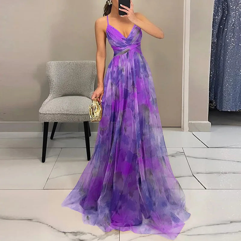 Lisora | Maxi-robe Chiffon Florale