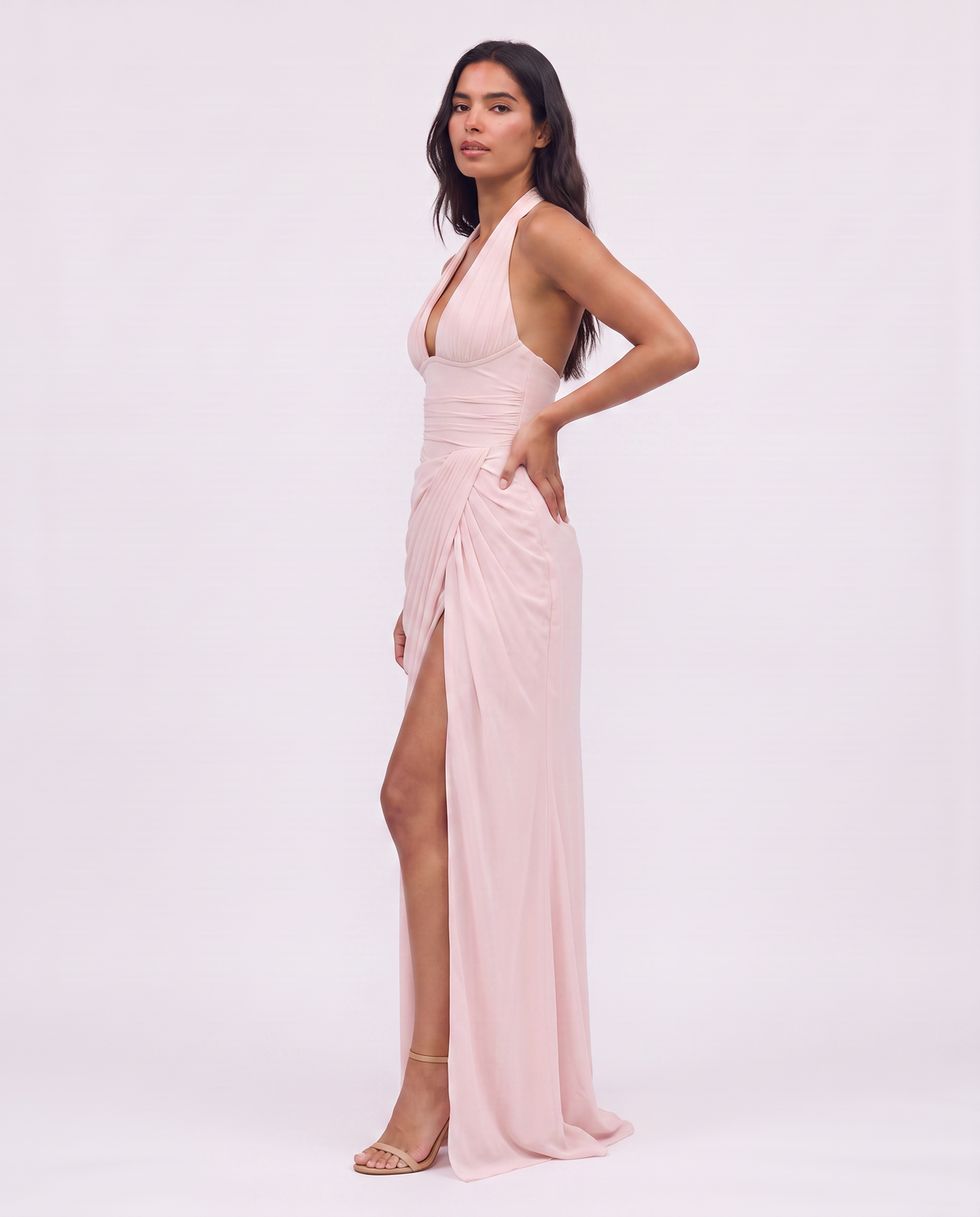 Virelle | Robe Maxi Halter Fendue