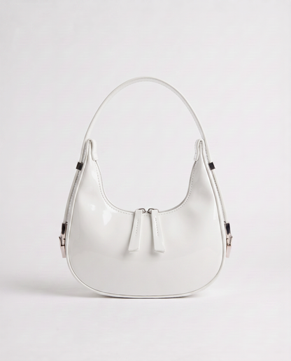Virelle | Sac Épaule Femme Verni à Fermeture Zippée