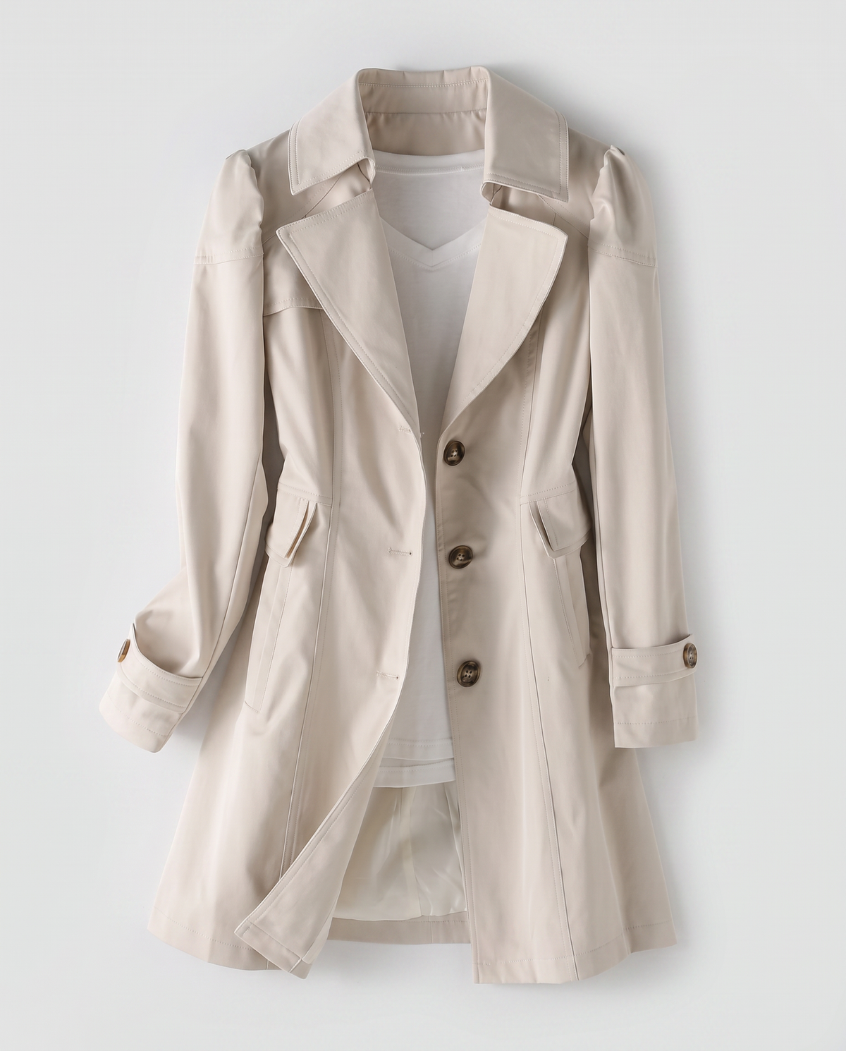 Virelle | Trench Court Femme à Revers