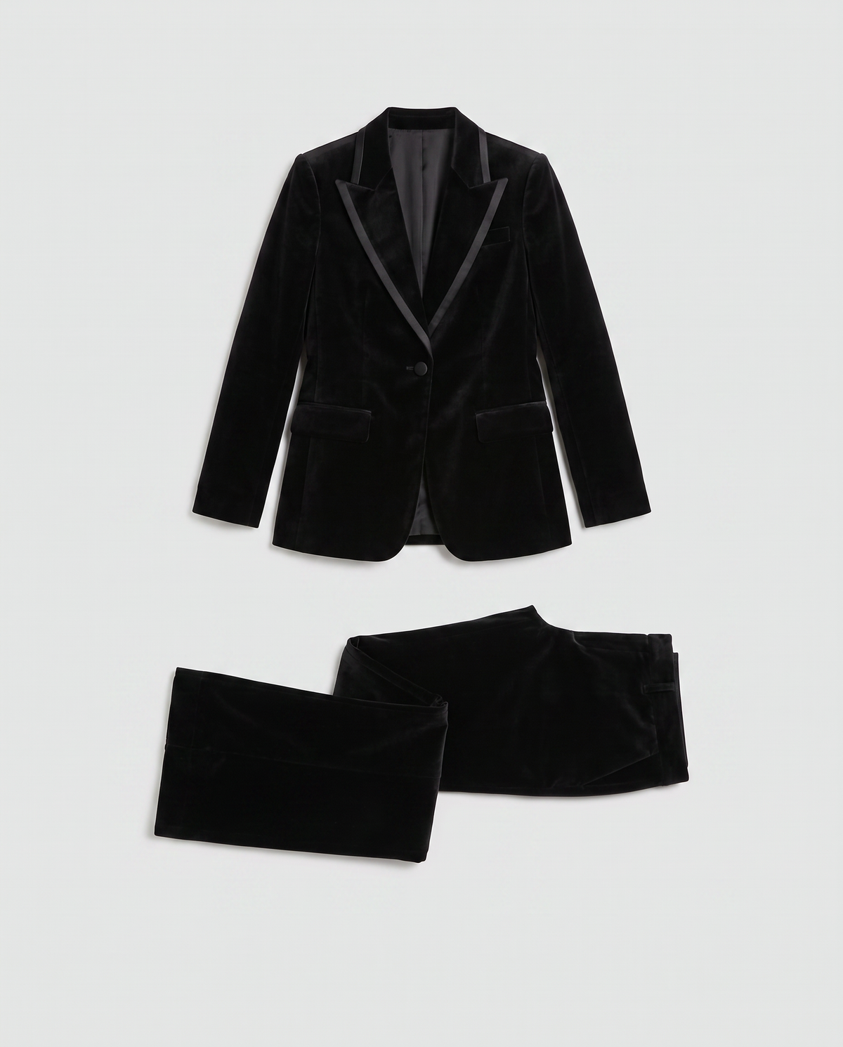 Virelle | Tailleur Femme 2 Pièces en Velours Noir