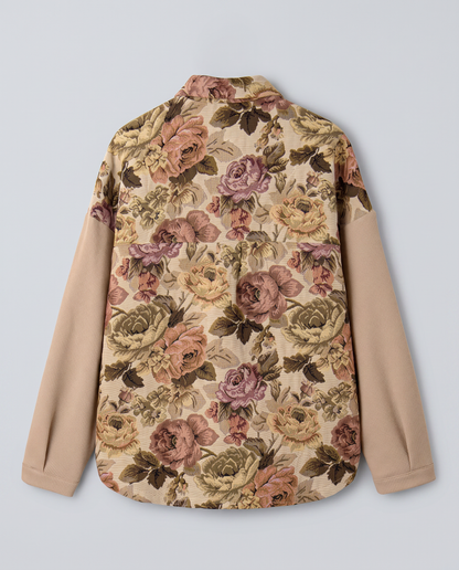 Virelle | Veste Femme en Maille Gaufrée Florale