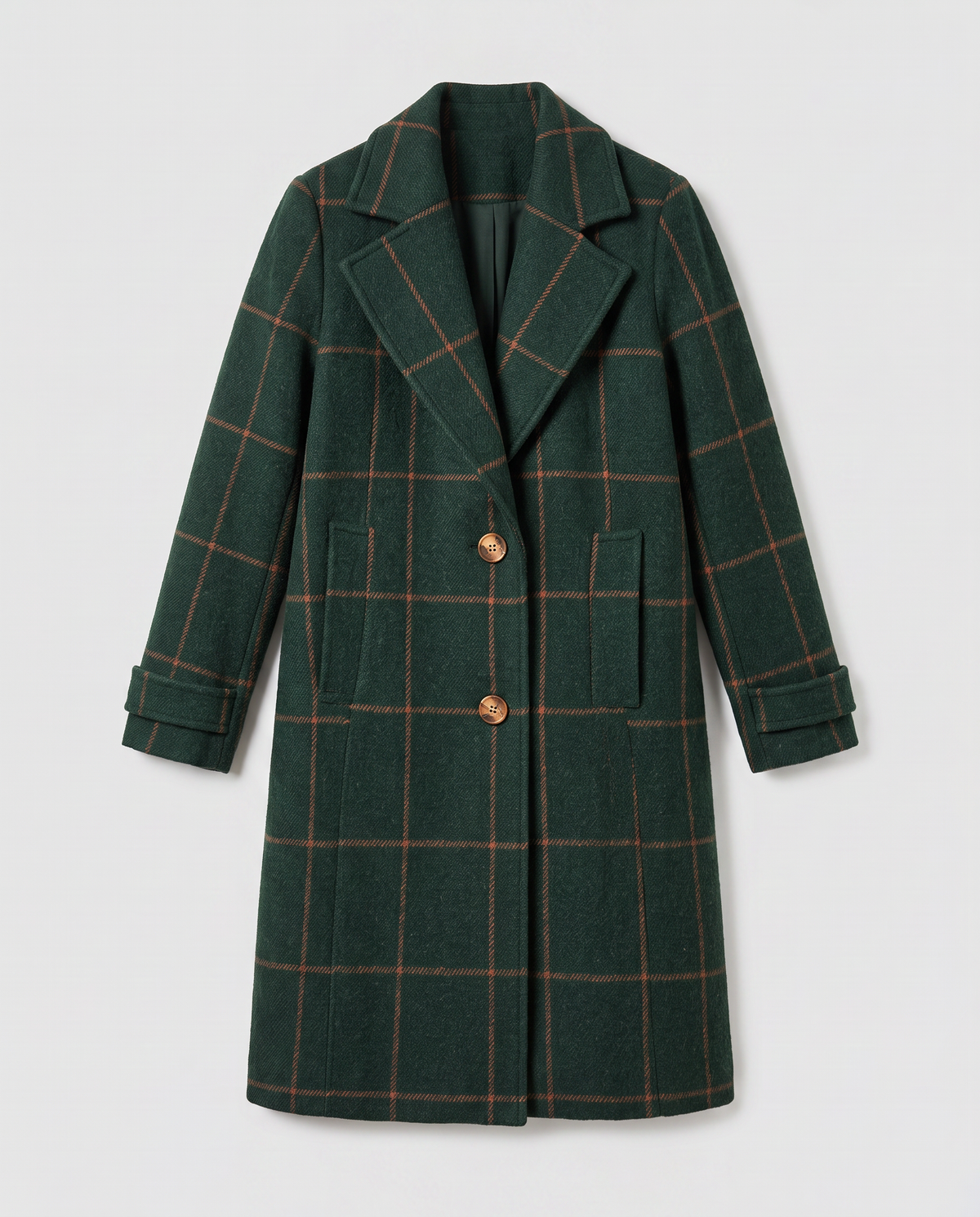 Virelle | Manteau Long À Carreaux Femme