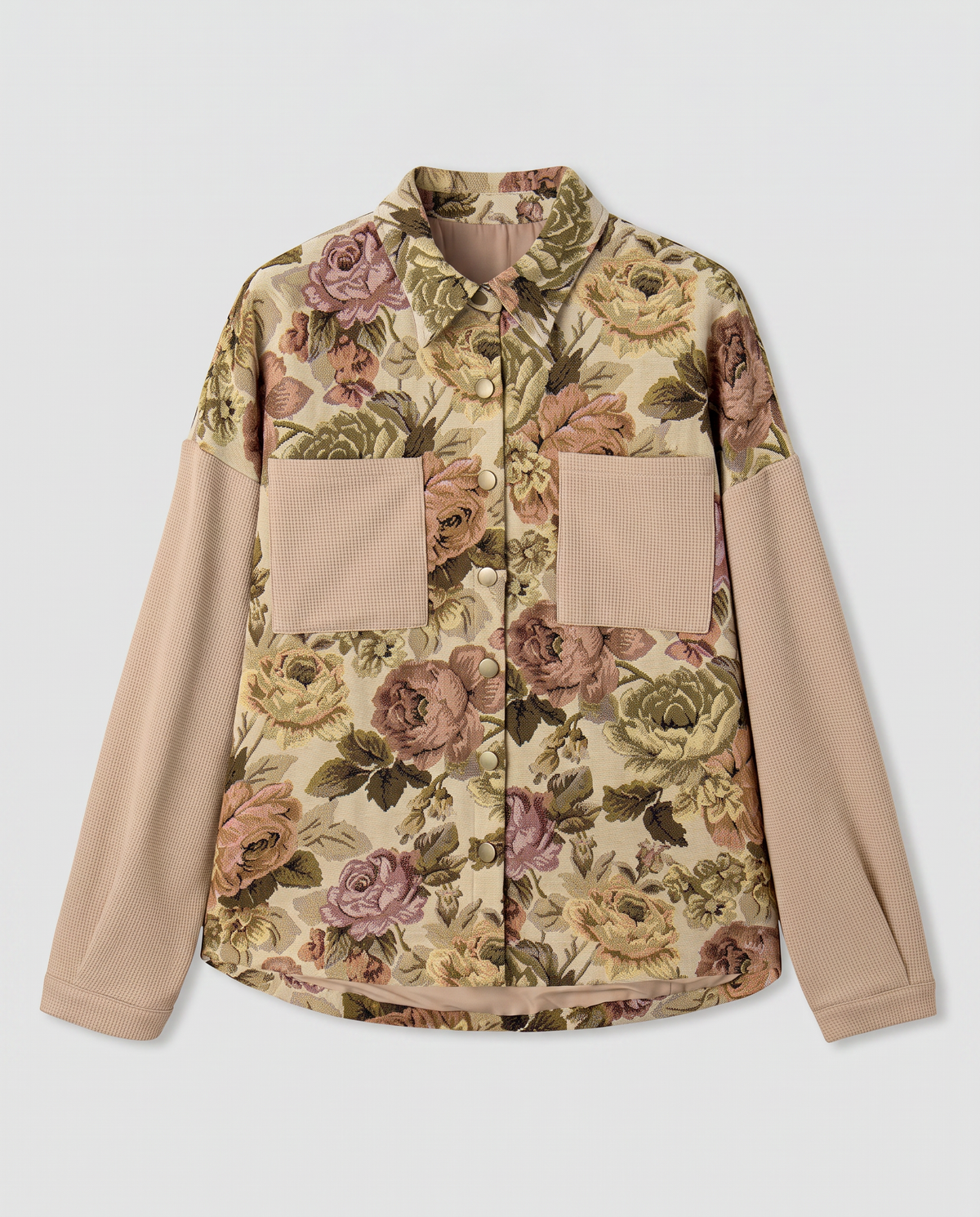 Virelle | Veste Femme en Maille Gaufrée Florale