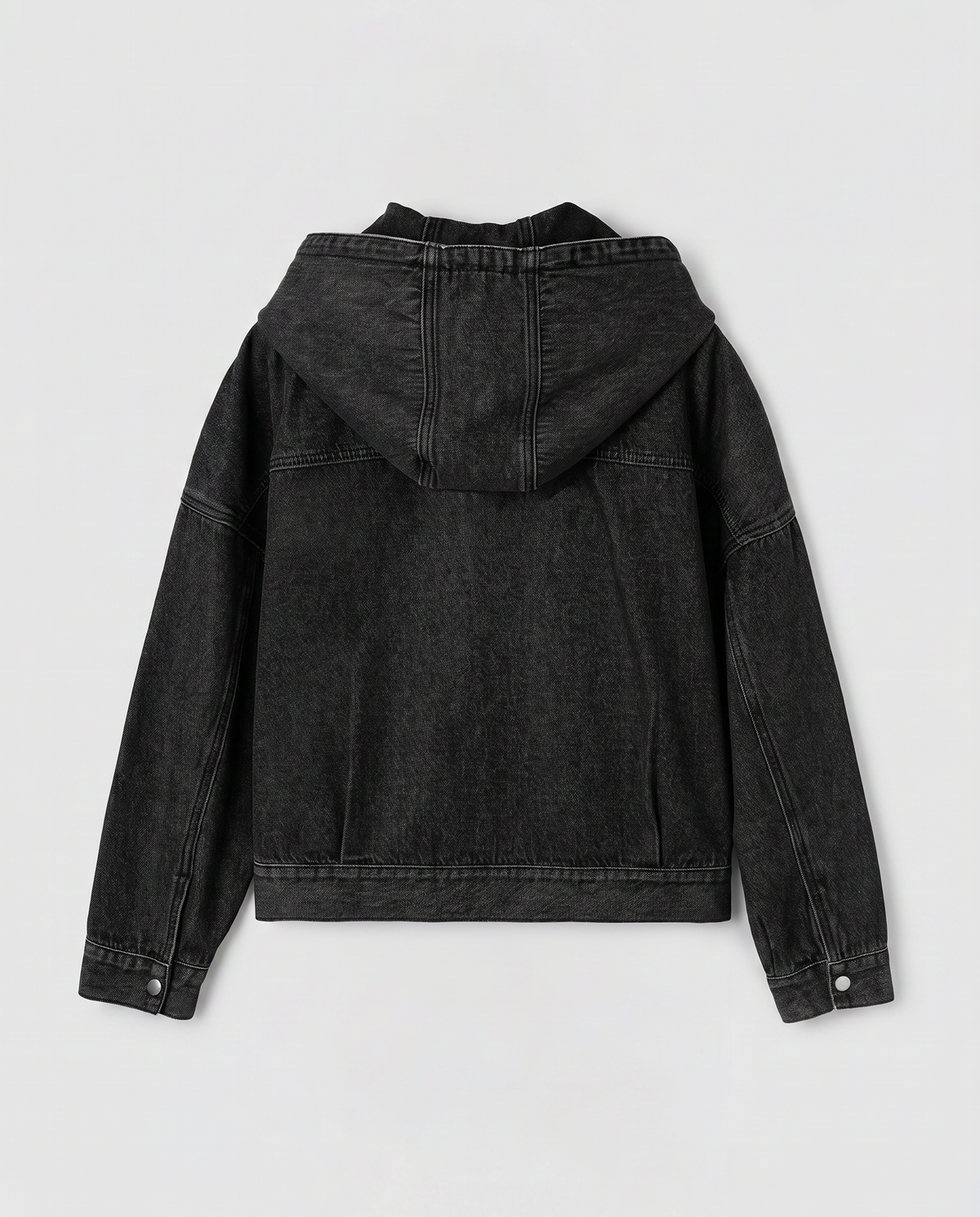 Virelle | Veste en Jean Noire à Capuche Femme