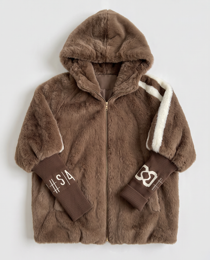 Virelle | Veste Teddy Femme à Capuche