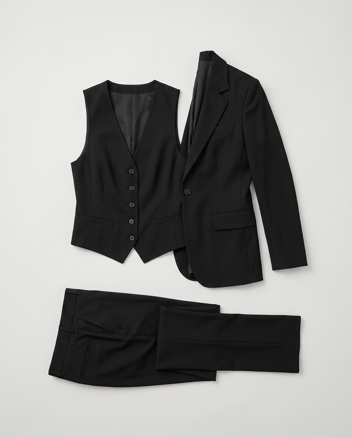 Virelle | Tailleur Tuxedo Femme 3 Pièces Noir