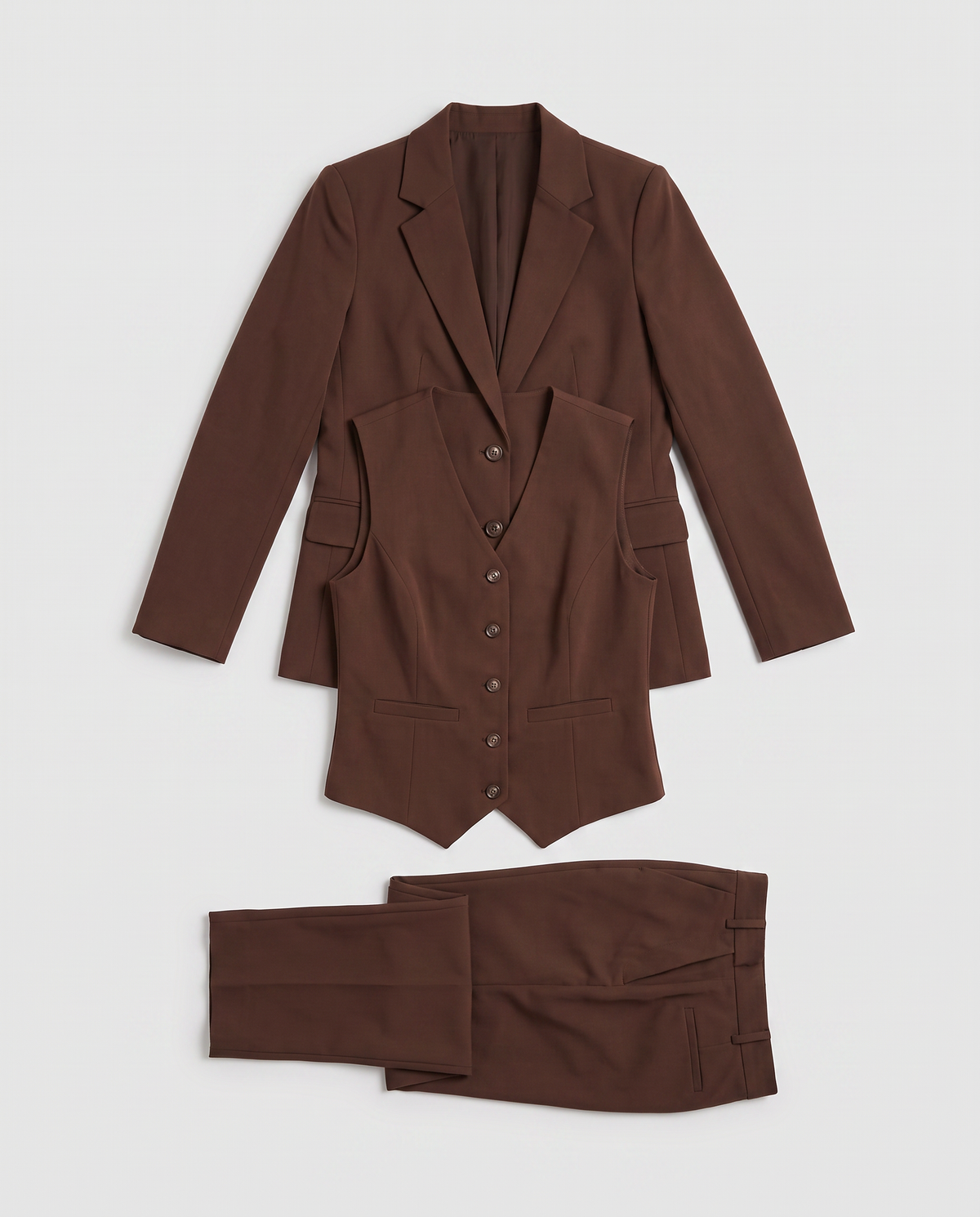 Virelle | Tailleur Femme 3 Pièces Marron