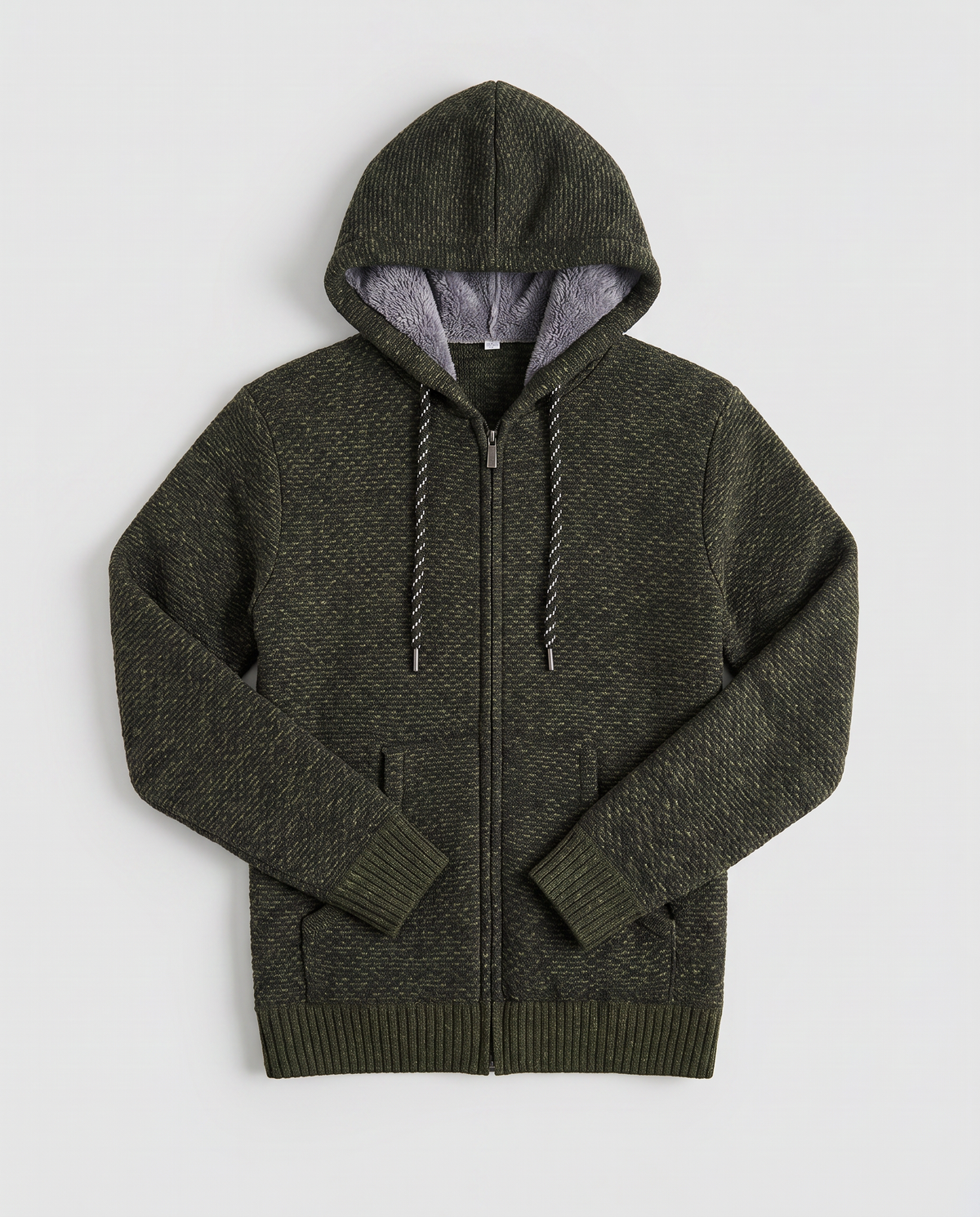 Virelle | Veste Homme en Maille à Capuche Zippée