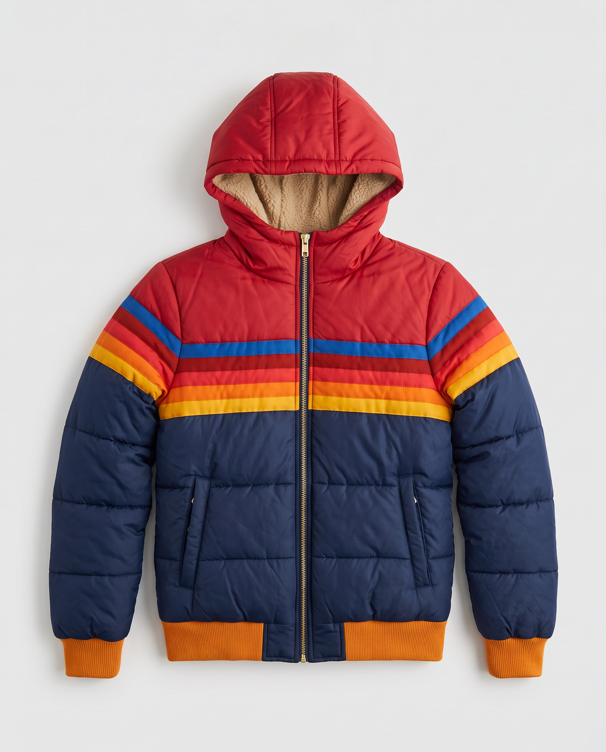 Virelle | Veste Femme Rétro Multicolore à Capuche
