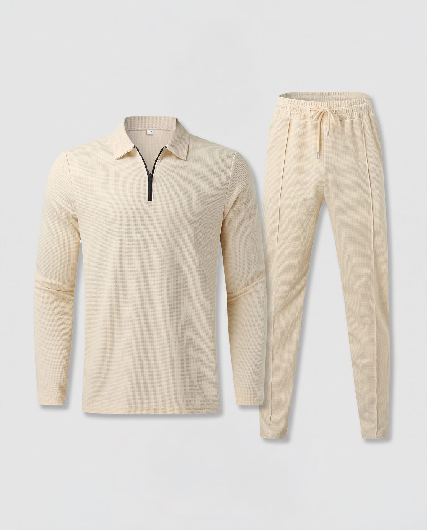 Virelle | Ensemble Homme Waffle Demi-Zip