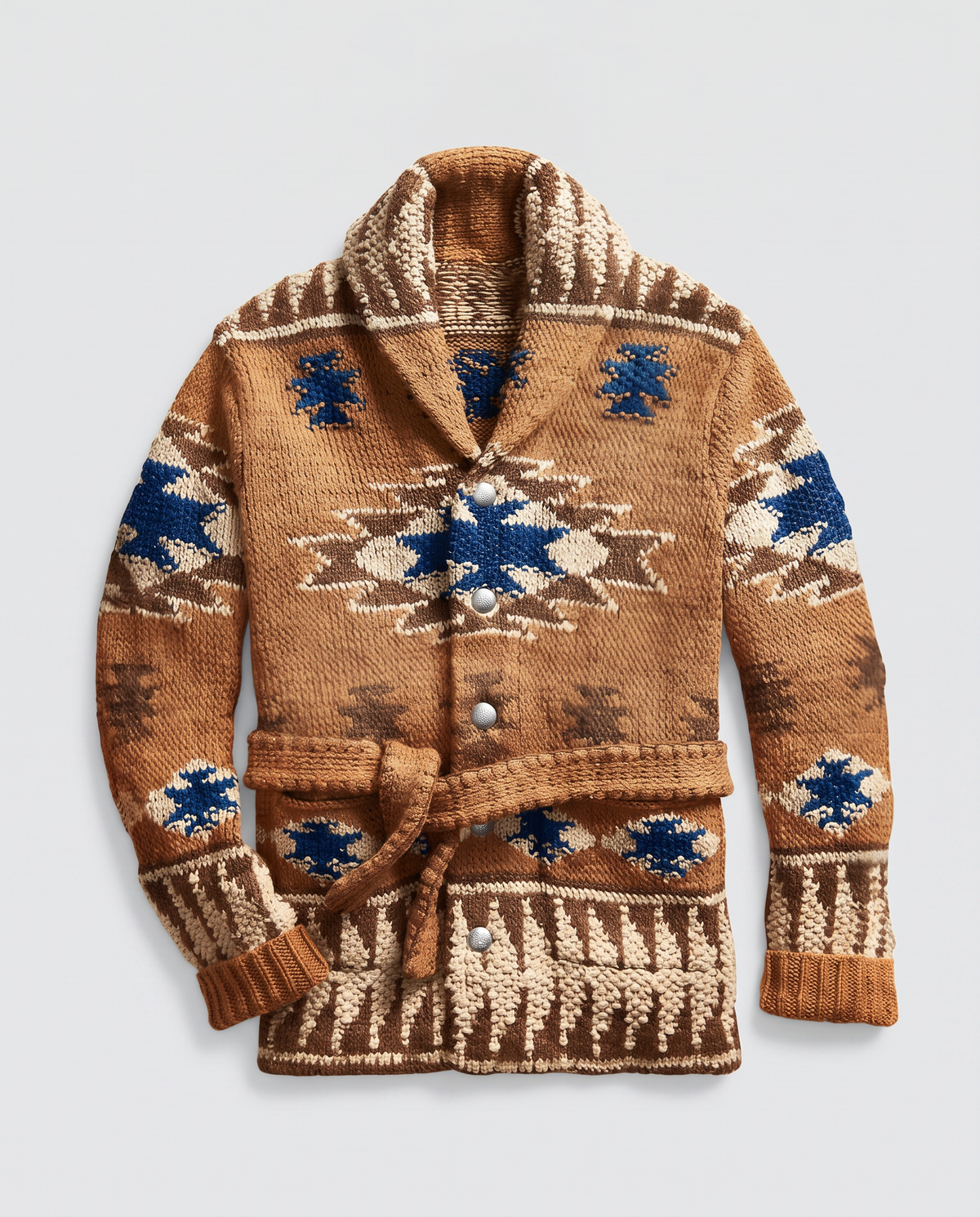 Virelle | Cardigan Homme en Maille à Motif Jacquard