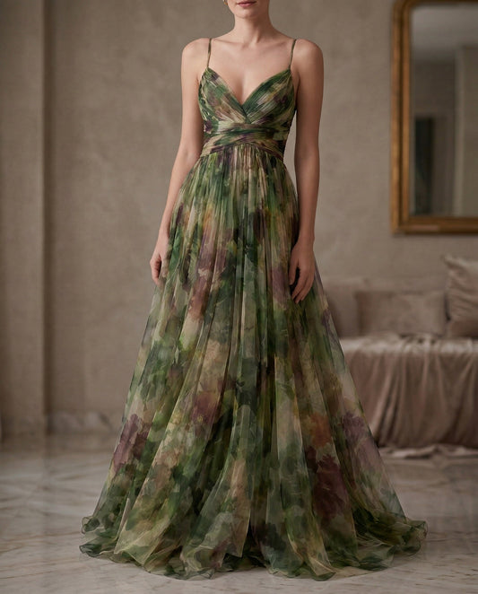 Lisora | Maxi-robe Chiffon Florale