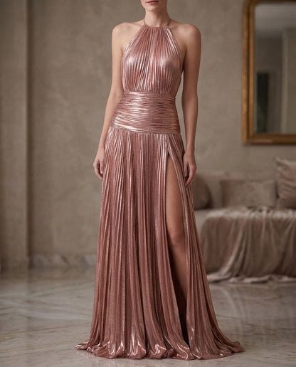 Amelix | Robe Halter Péridot Lumineux