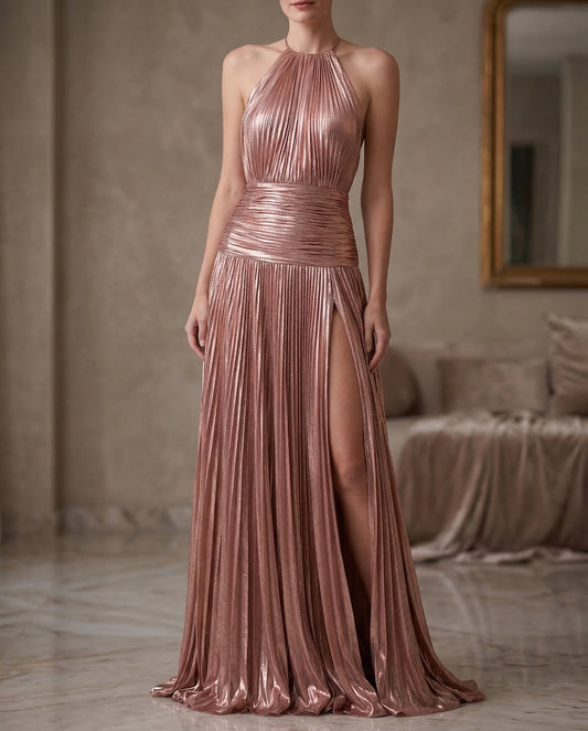 Amelix | Robe Halter Péridot Lumineux