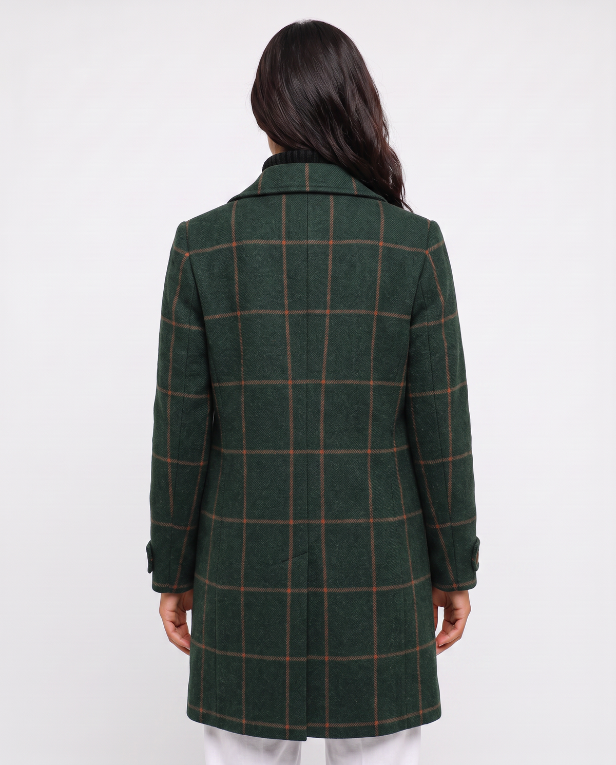 Virelle | Manteau Long À Carreaux Femme