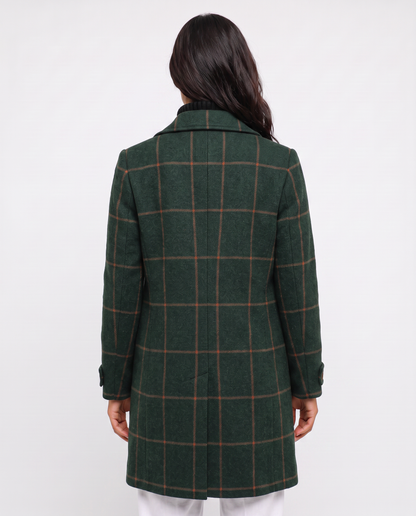 Virelle | Manteau Long À Carreaux Femme