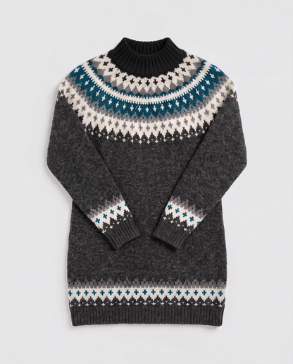 Virelle | Pull Long Femme à Motif Nordique