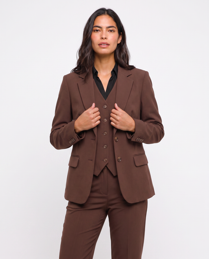 Virelle | Tailleur Femme 3 Pièces Marron