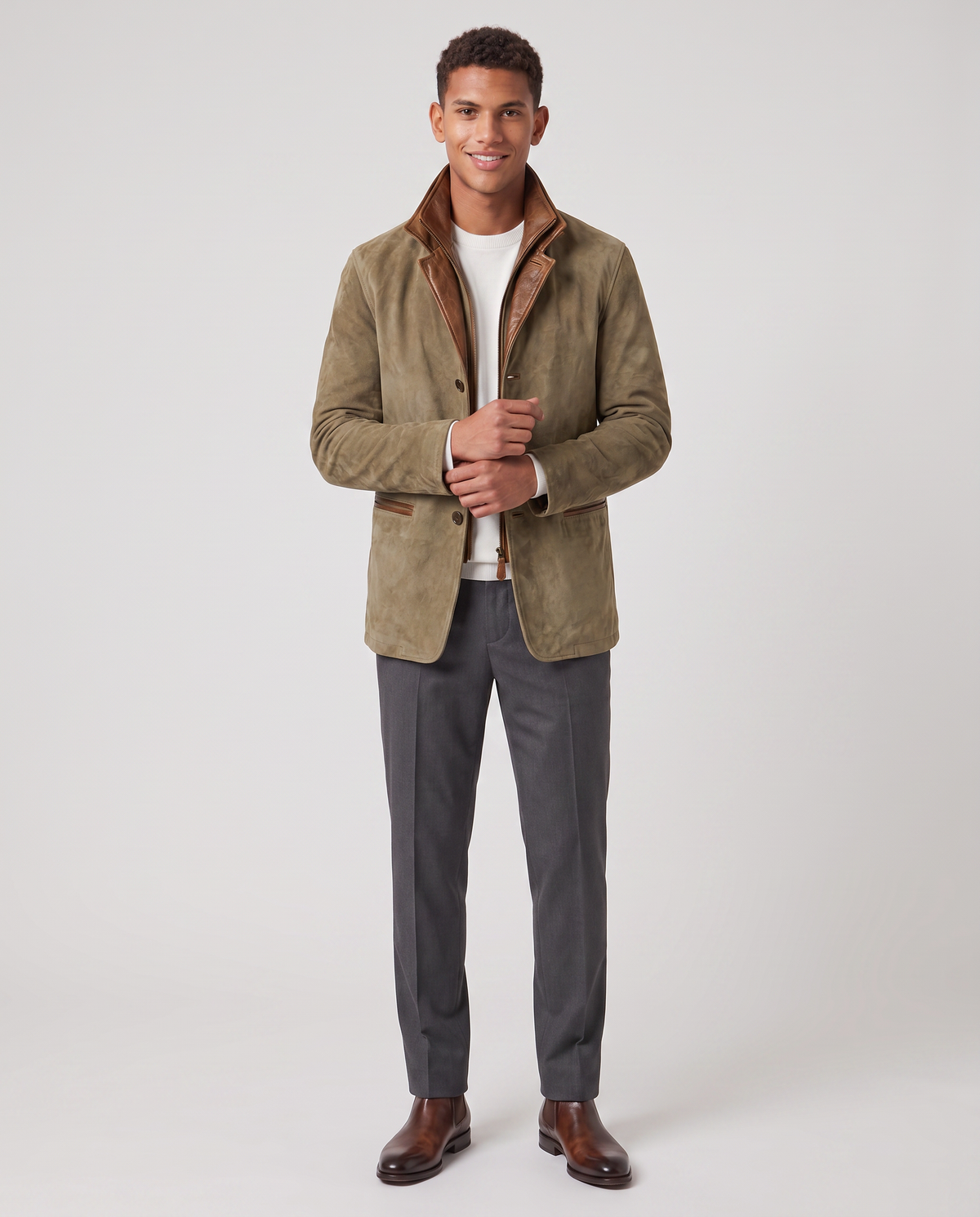 Virelle | Veste Homme en Daim