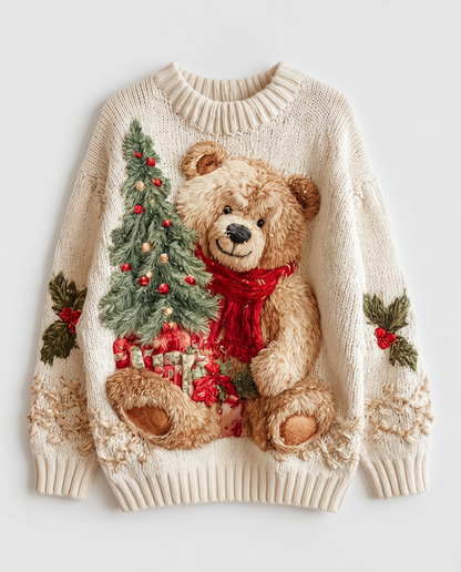 Virelle | Pull de Noël Femme à Motif Ours