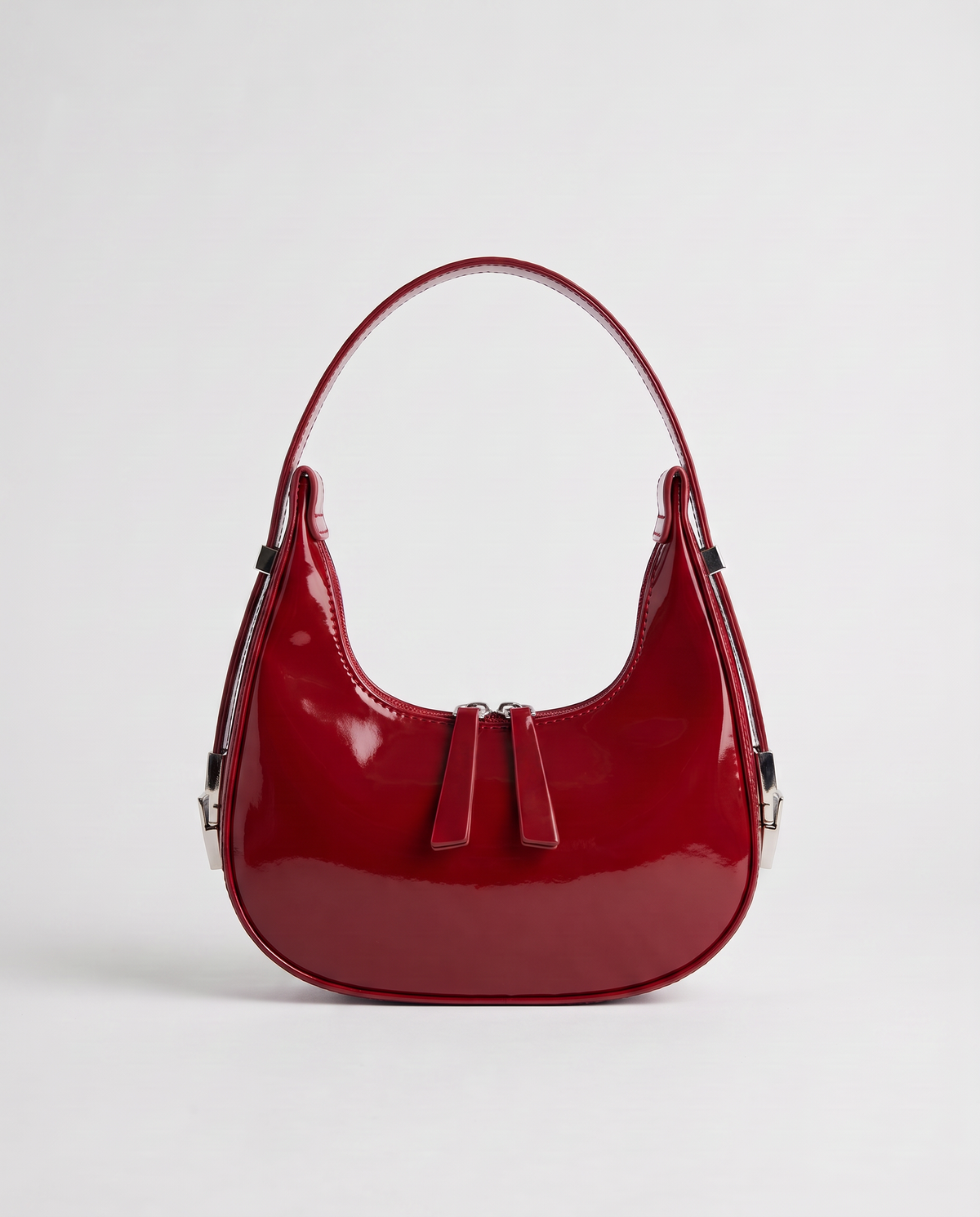 Virelle | Sac Épaule Femme Verni à Fermeture Zippée