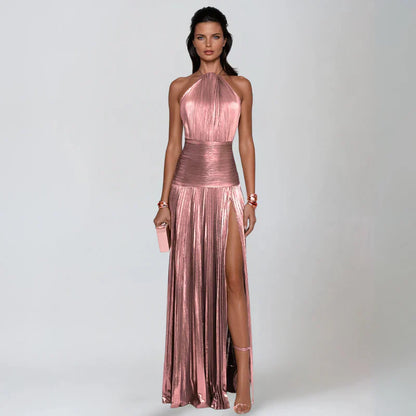 Amira | Robe Flottante Métallique