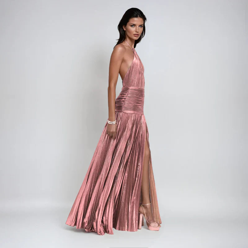 Amelix | Robe Halter Péridot Lumineux
