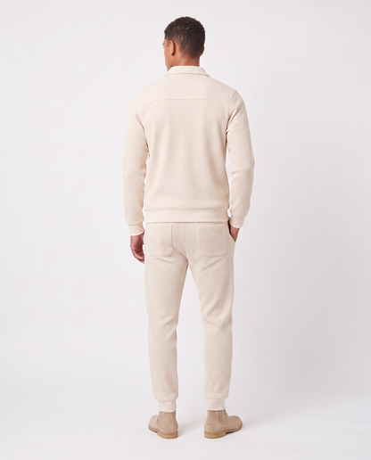 Virelle | Ensemble Homme Zippé en Maille Côtelée