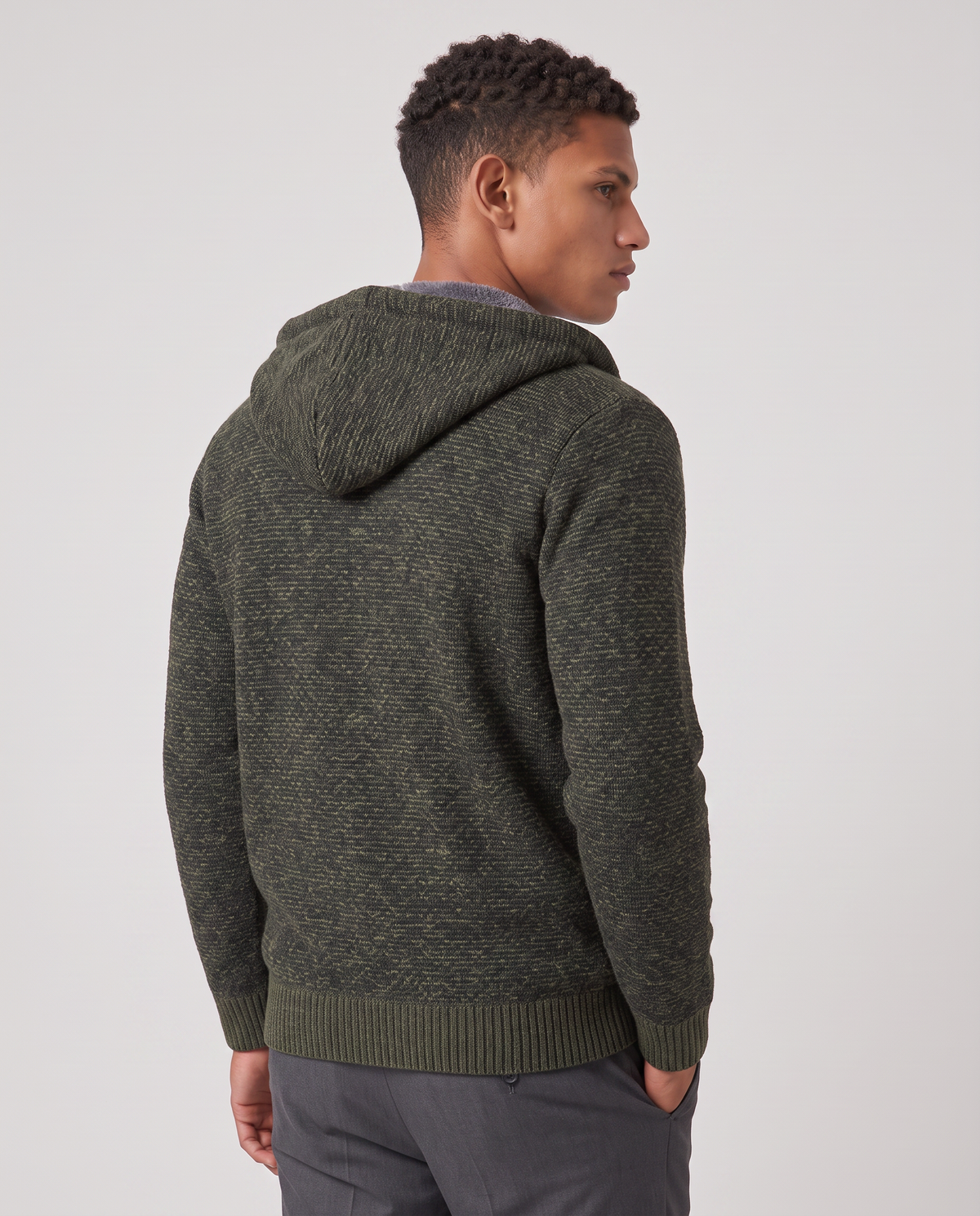 Virelle | Veste Homme en Maille à Capuche Zippée