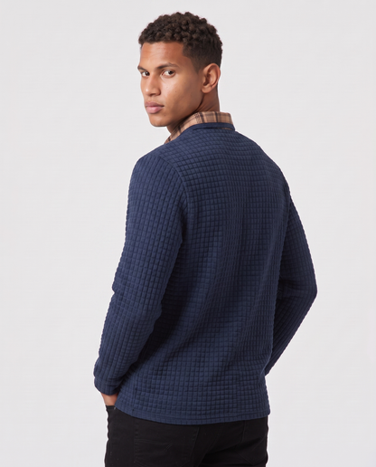 Virelle | Polo Homme Gaufré à Manches Longues