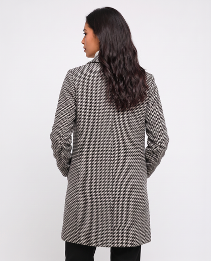 Virelle | Manteau Pied-de-Poule Femme