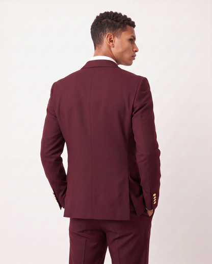 Virelle | Costume Homme 2 Pièces Bordeaux Croisé