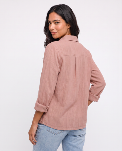 Virelle | Surchemise Femme Boutonnée à Col