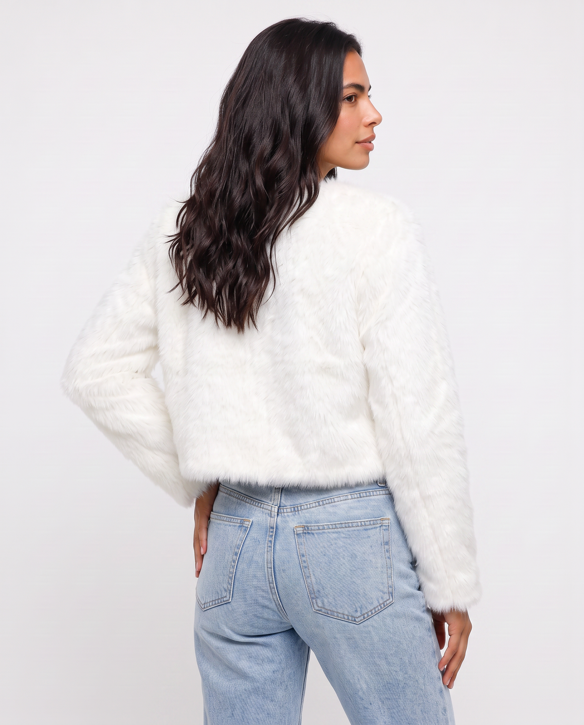 Virelle | Veste Courte Femme Effet Fourrure