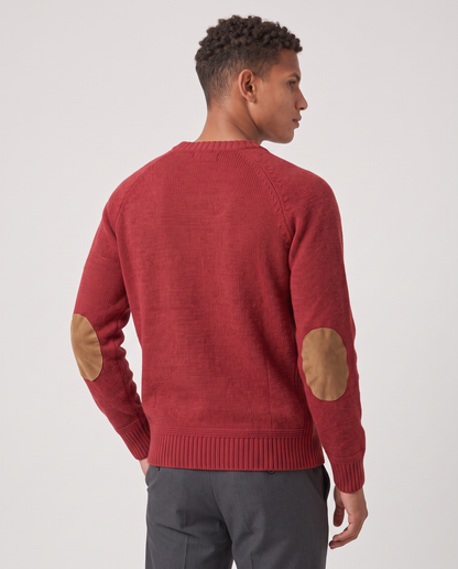 Virelle | Pull Homme Col Rond avec Coudières