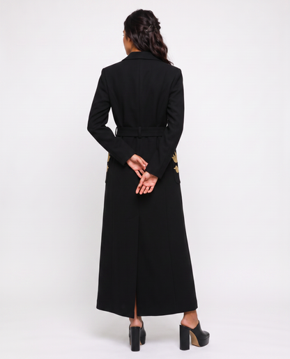 Virelle | Manteau Long Femme en Tweed Brodé