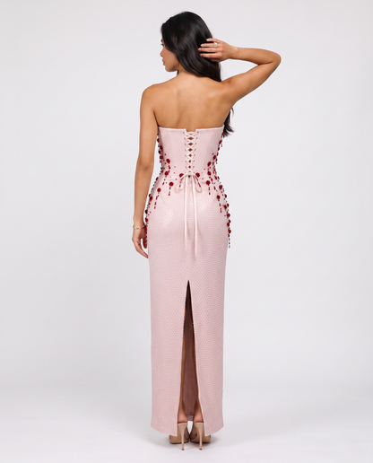 Virelle | Robe Maxi Bustier Femme à Sequins