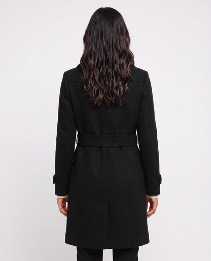 Virelle | Manteau Femme Mi-Long à Col Montant