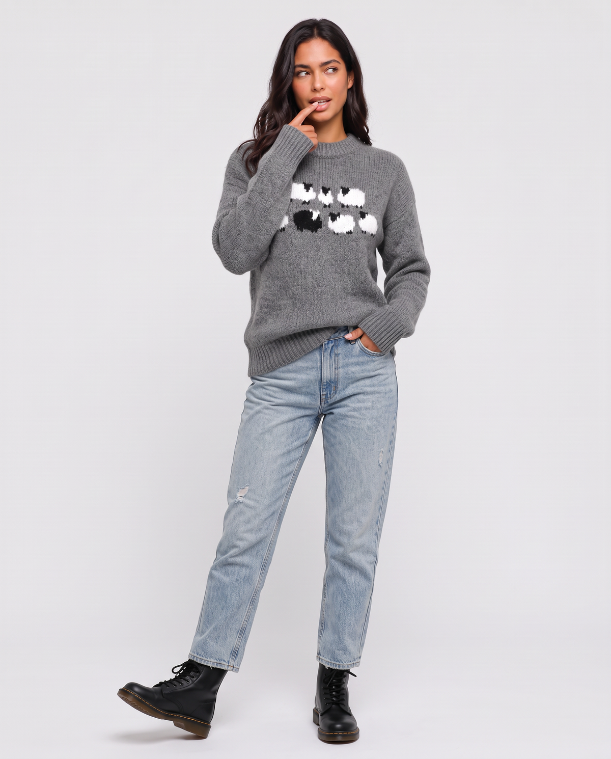 Virelle | Pull Femme à Motif Moutons