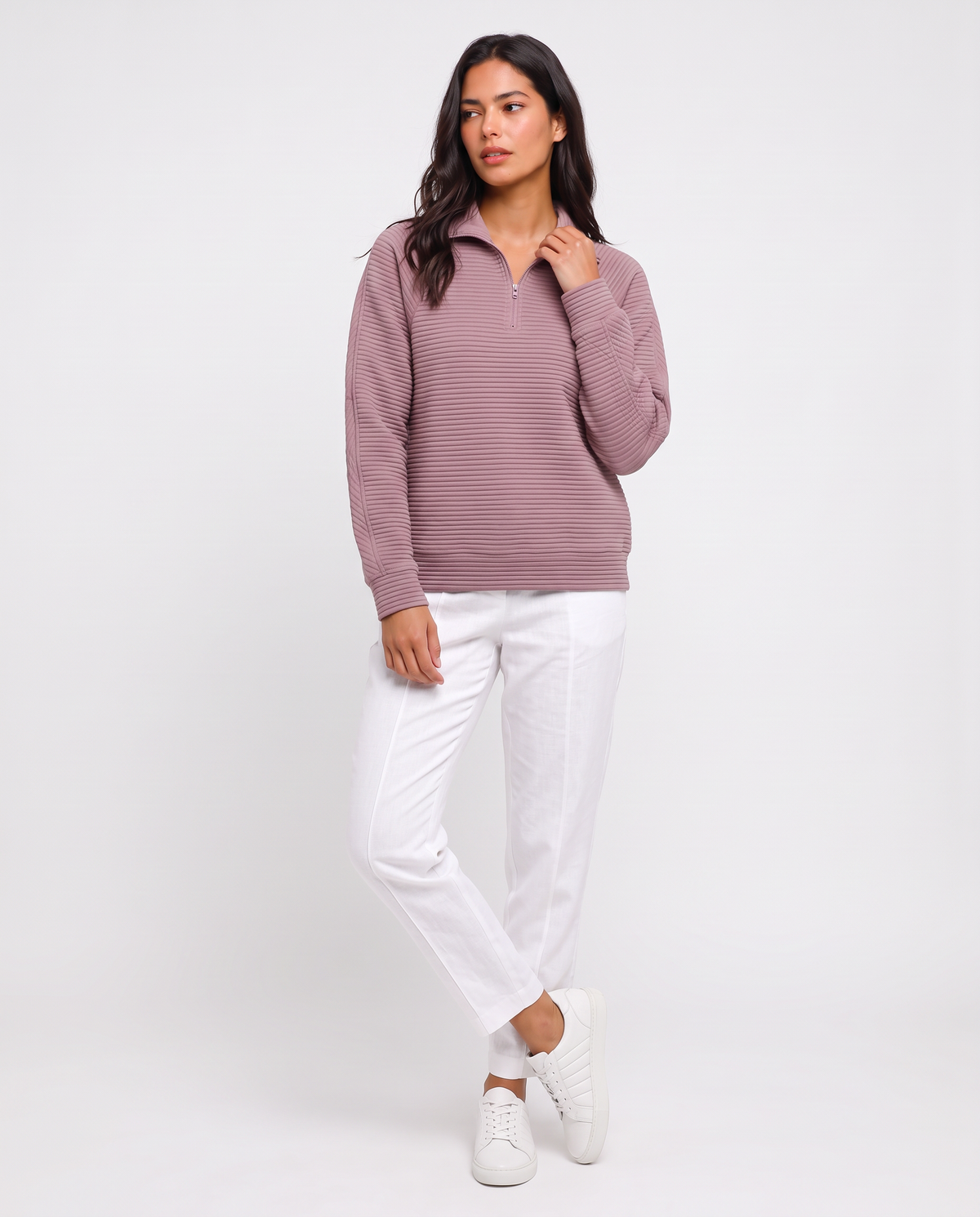 Virelle | Pull Femme Texturé Quart de Zip