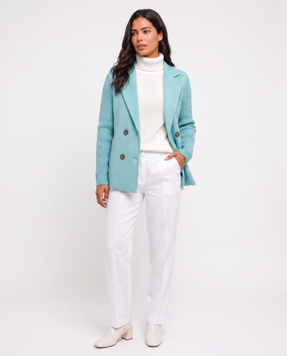 Virelle | Blazer Maille à Manches Côtelées Femme