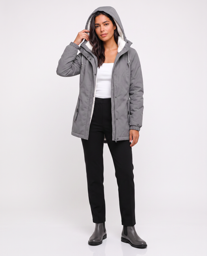Virelle | Manteau Femme à Volants avec Capuche