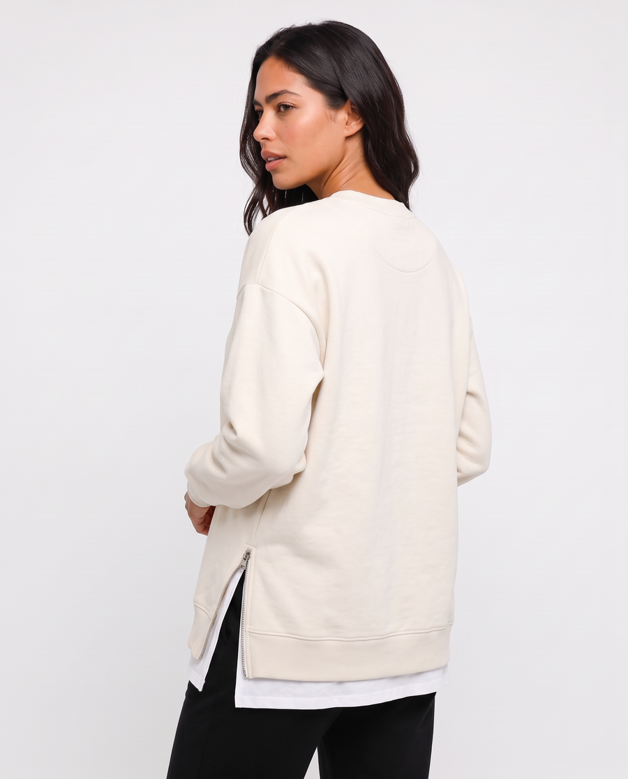 Virelle | Sweat Oversize Femme à Fentes Zippées