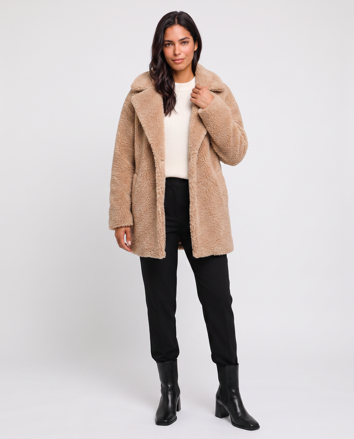 Virelle | Manteau d’Hiver Teddy Femme Oversize