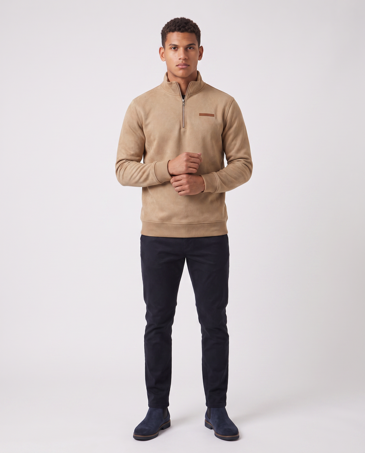 Virelle | Pull Homme à Col Montant Demi-Zip