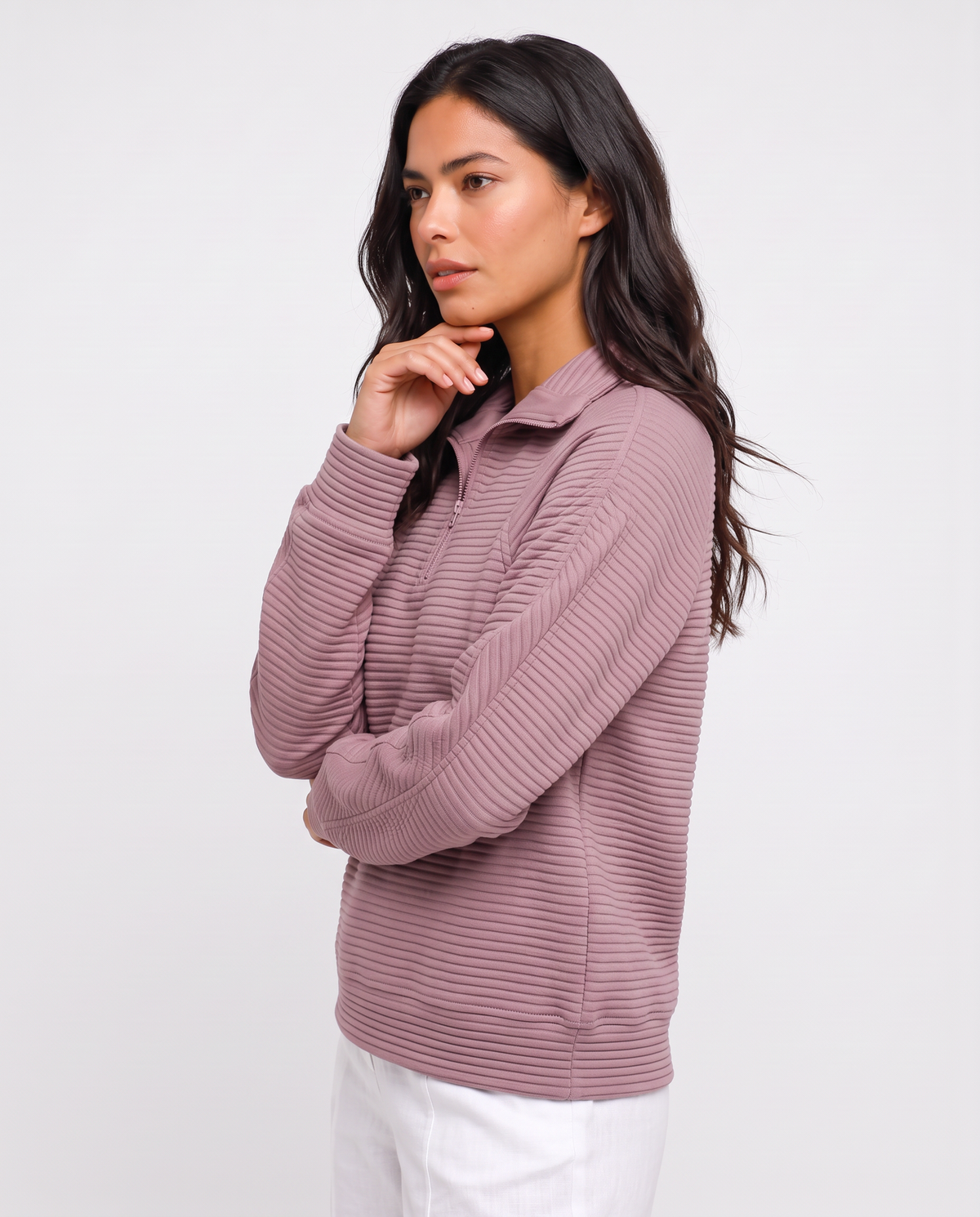 Virelle | Pull Femme Texturé Quart de Zip