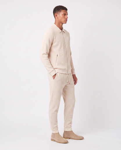Virelle | Ensemble Homme Zippé en Maille Côtelée